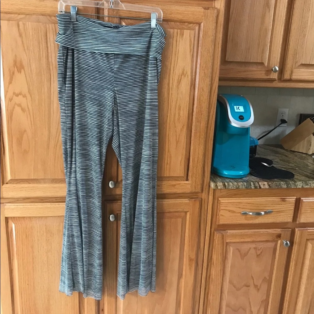 Athena Marie Black & White Striped Lined Pants XL